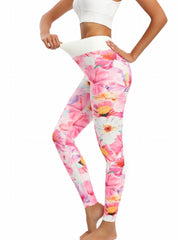 Personality Flower Print High Waist Butt Lifting Leggings