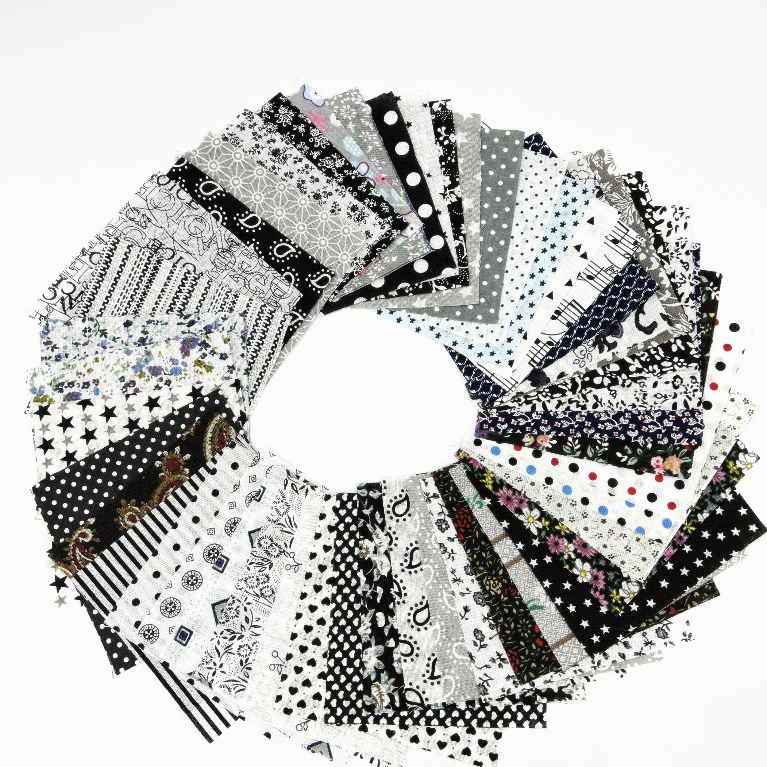 50pcs Light Cotton Cloth Set for DIY Sewing Scrapbooking Quilting Craft