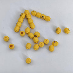 28 Yellow Human Shaped Building Block Accessories Set
