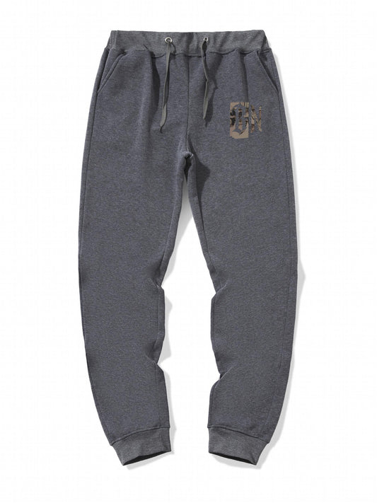 Men's Letter Print Jogger Sweatpants, Drawstring Sport Pants