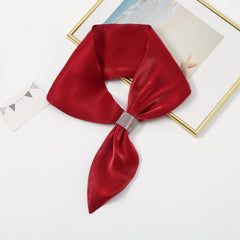 Glitter Sparkly Twilly Scarf Solid Ribbon Neckerchief Skinny Scarf