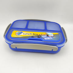 1300ml 4-Compartment Plastic Lunch Box Bento Box Microwaveable 3 Colors