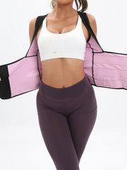 Racer Back Shaper Tops Waist Trainer Workout Fitness Tank Top