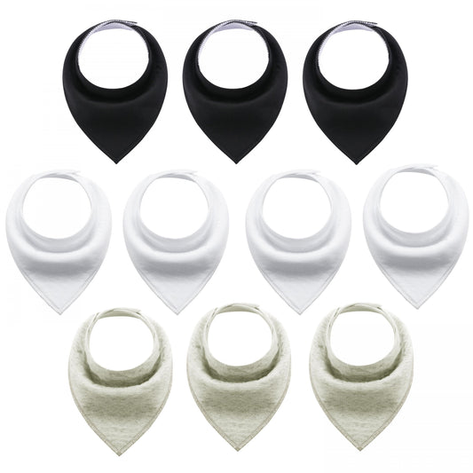 10pcs Baby Bandana Drool Bibs for Boys and Girls