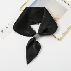 Glitter Sparkly Twilly Scarf Solid Ribbon Neckerchief Skinny Scarf