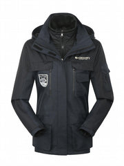 3 in 1 Block Punch Jacket Waterproof Windproof Ski Coat Women's Clothing