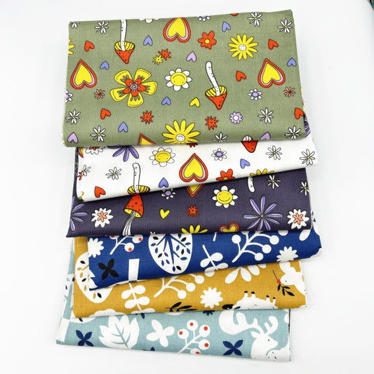 6pcs Cotton Plant Twill Bed Sheets Quilt Cover DIY Doll Patch