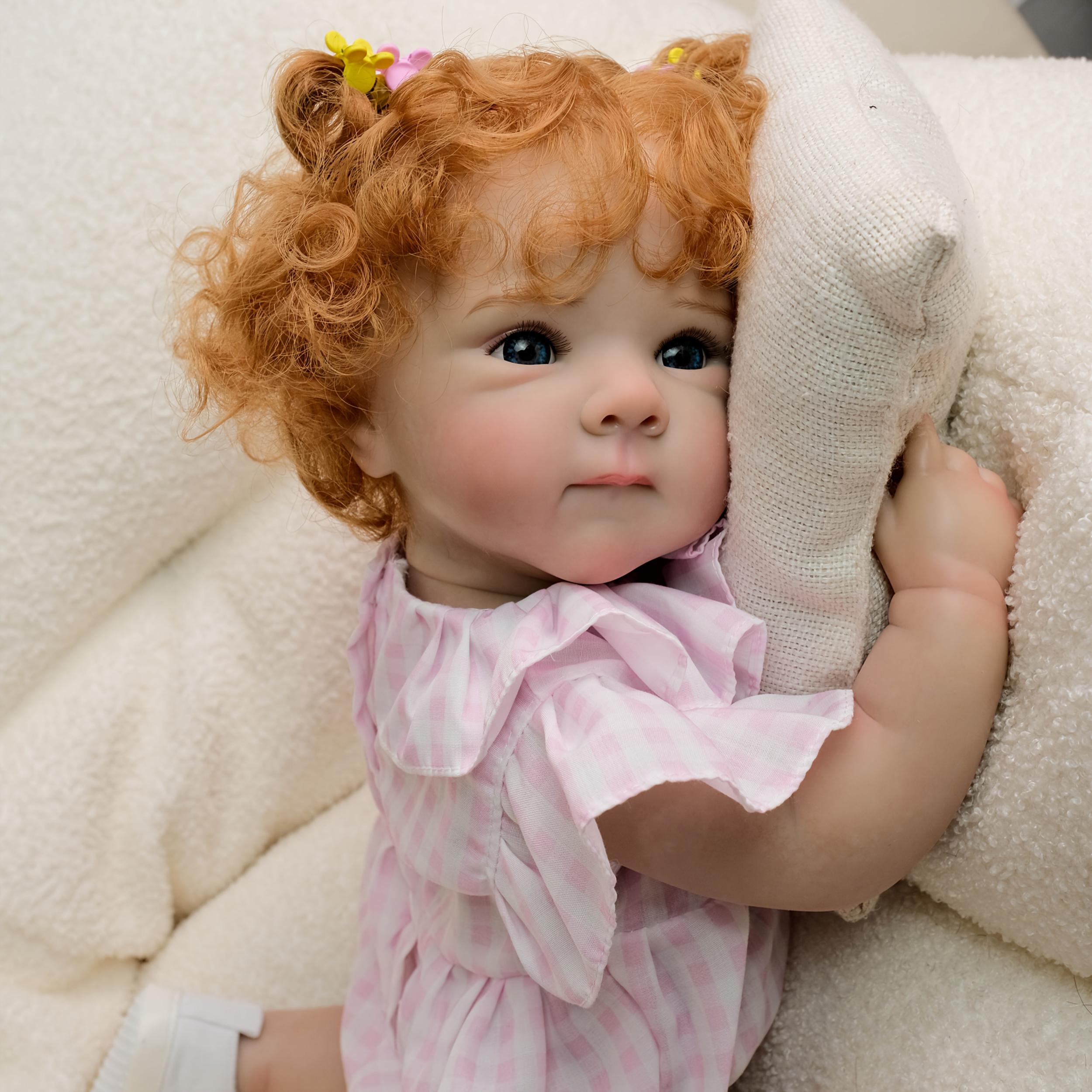 18" Realistic Reborn Youngsters Doll Hand Painted Details Rooted Curly Hair