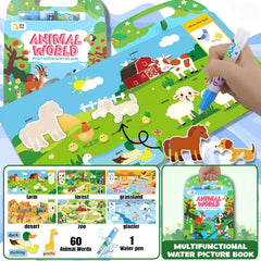 Water Painting Book for Animal Cognition Learning