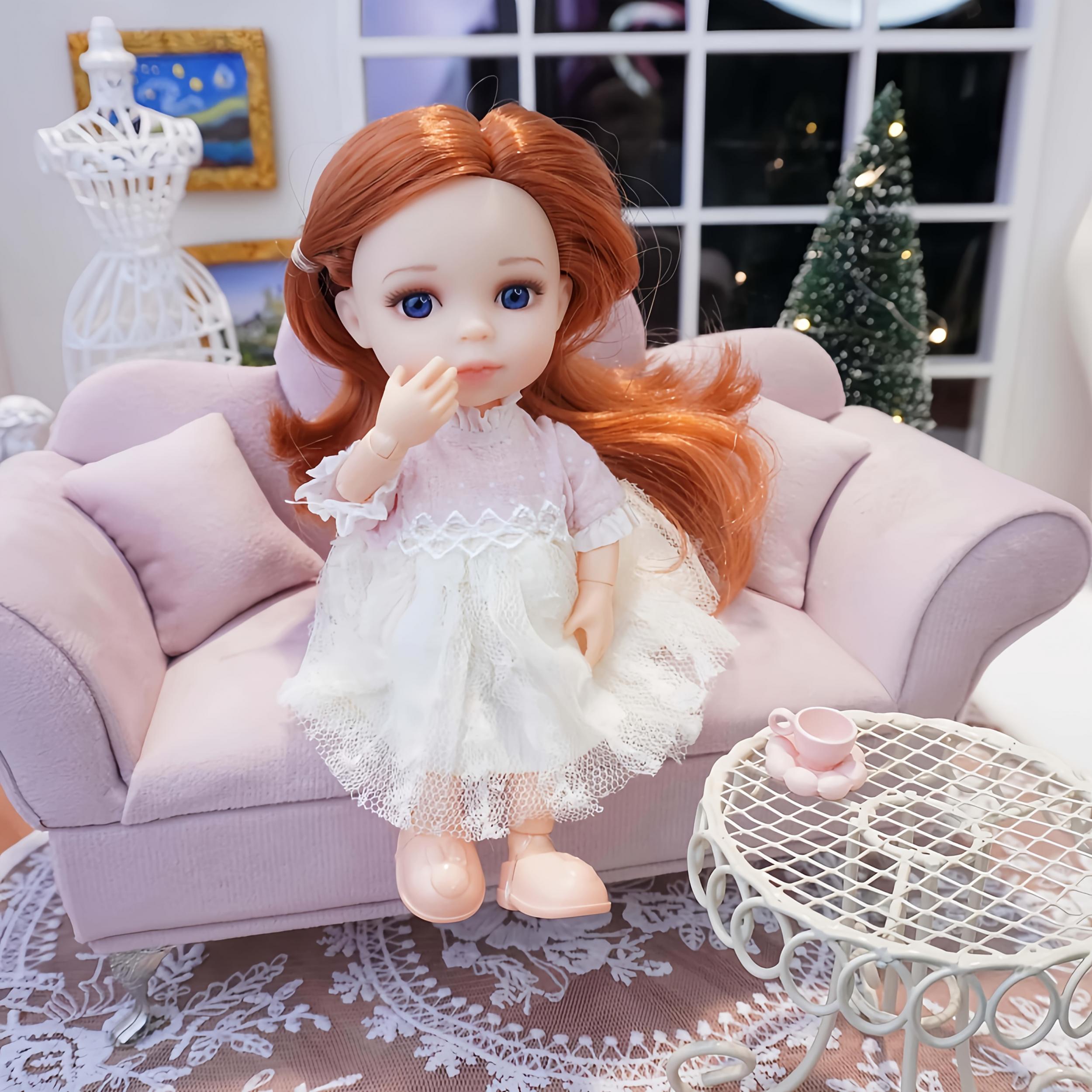 Charming 6 Inch Princess Doll Pink Fashionable Collectible Toy