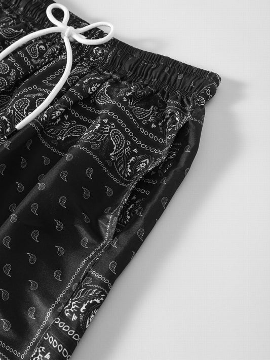 Men's Paisley Swim Trunks Beach Shorts