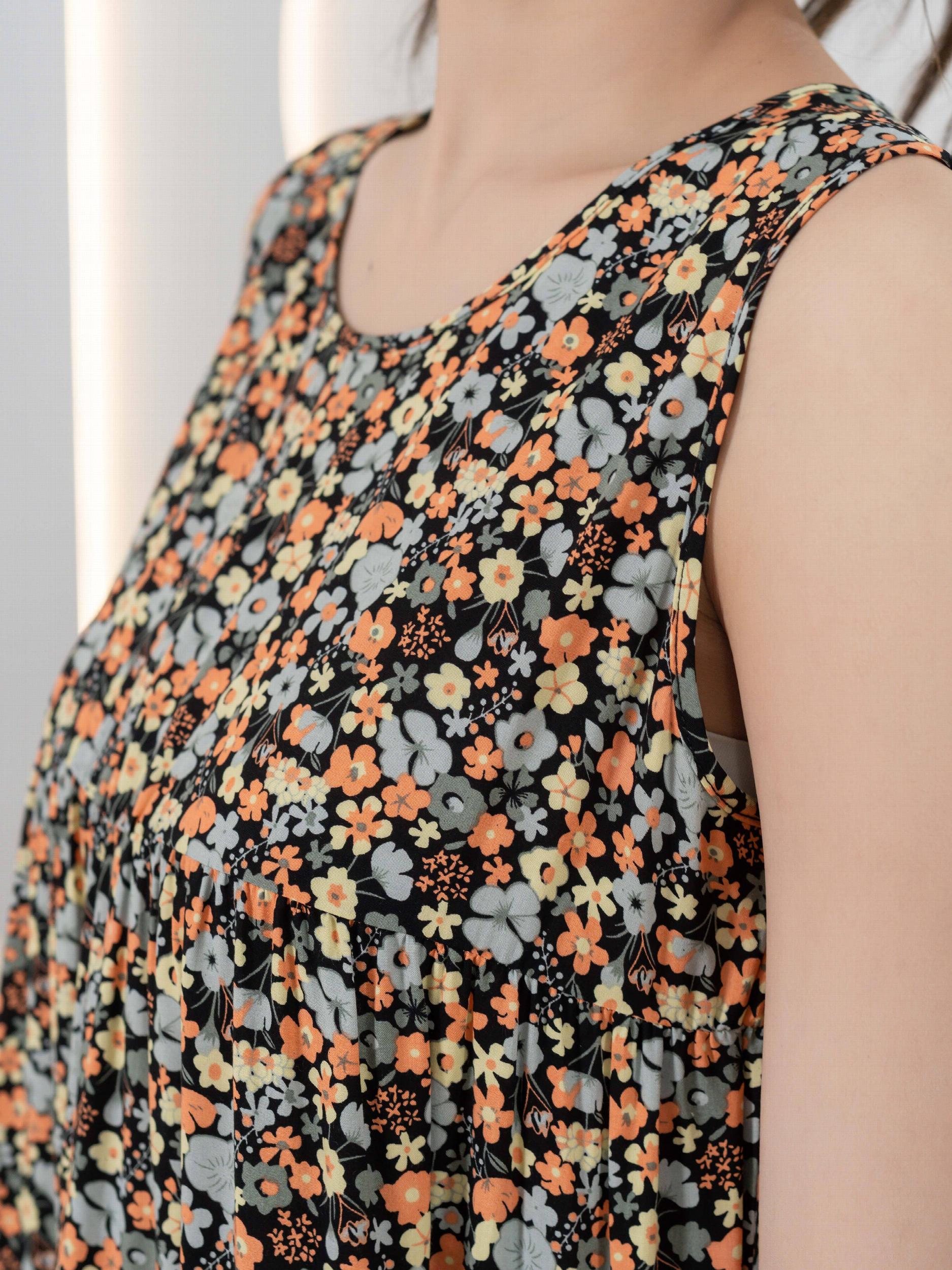 Floral Print NightDress Sleeveless Pajama Dress Women's Sleepwear