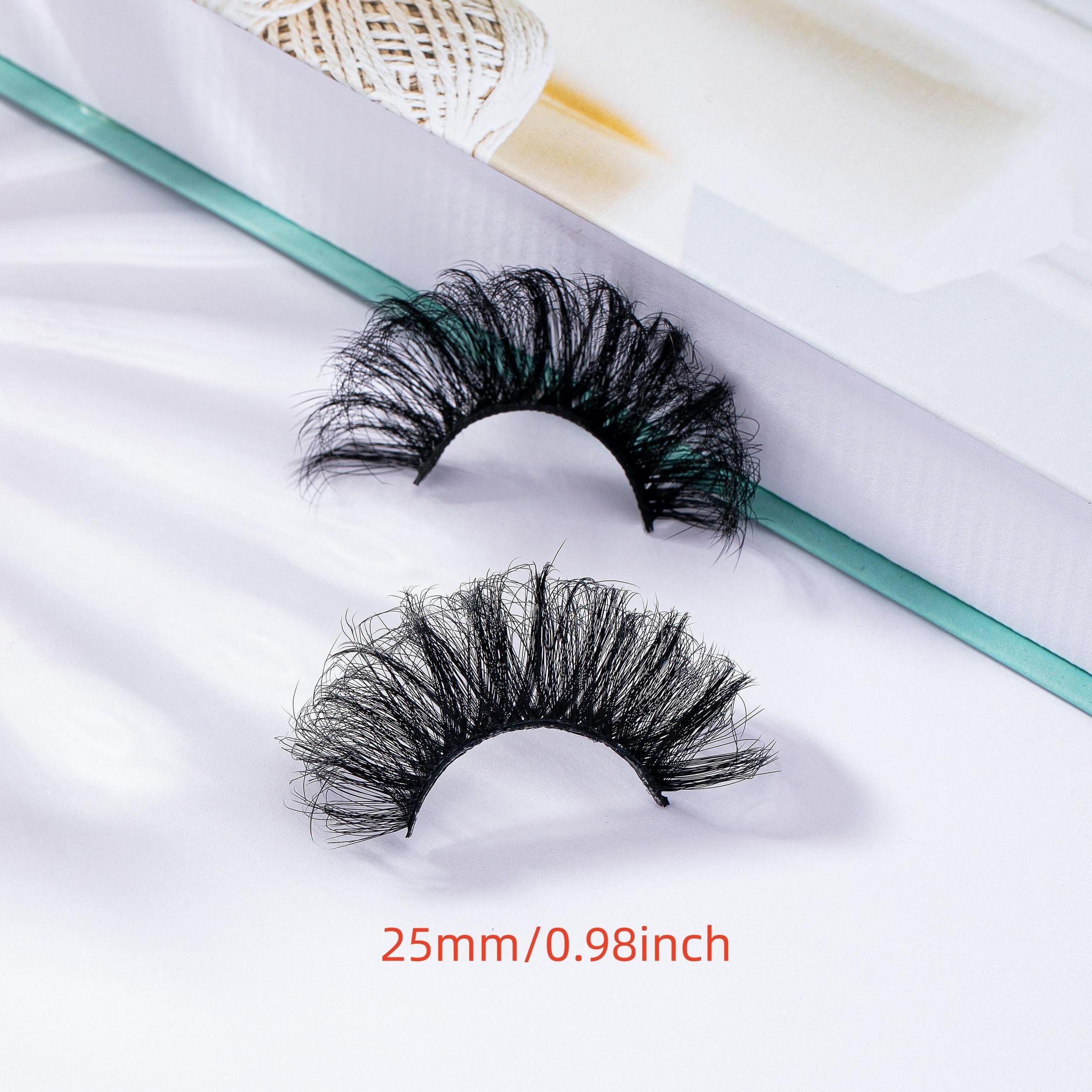8 Pairs 25mm Cat Eye Fluffy Faux Mink 9D Wispy Lashes