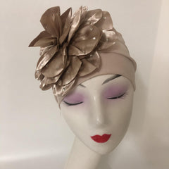 Rivet Decor Flower Turban Cap Head Wrap Lightweight Head Wrap Chemo Hats