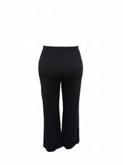  Solid Elastic High Rise Casual Pants