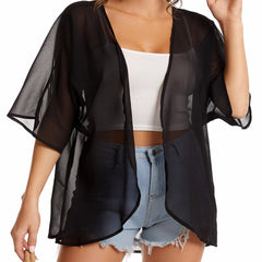 Women's Plus Size V Neck Cover Up Cardigan