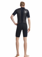 Men's Short Sleeve Diving Suit Back Zipper Wetsuit