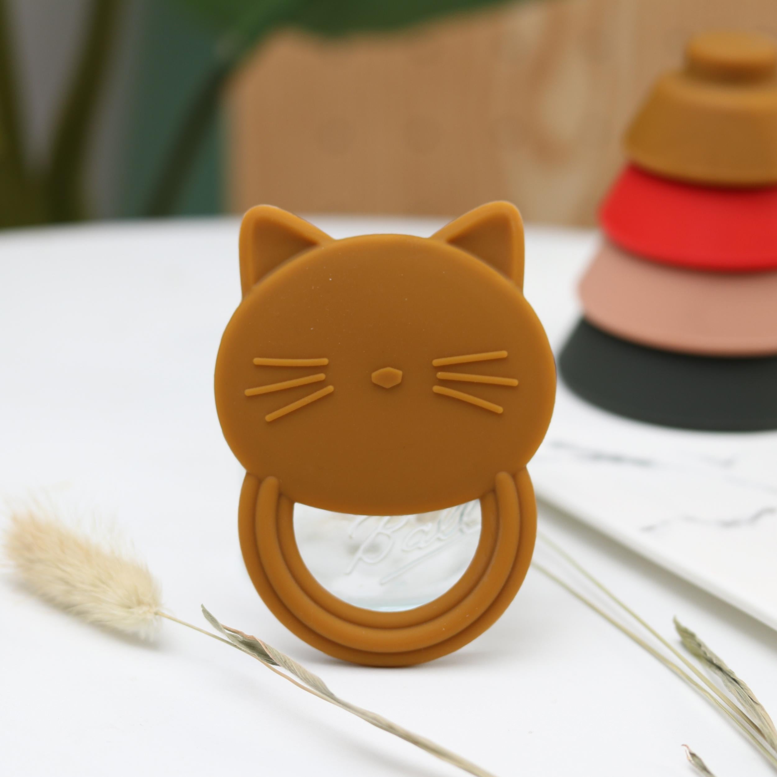 Cat Baby Rattle Teething Teether Toy BPA