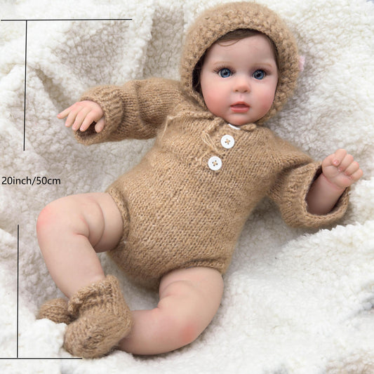 NPK 20" Fabric Body Doll with 3D Skin, Painting, Visi