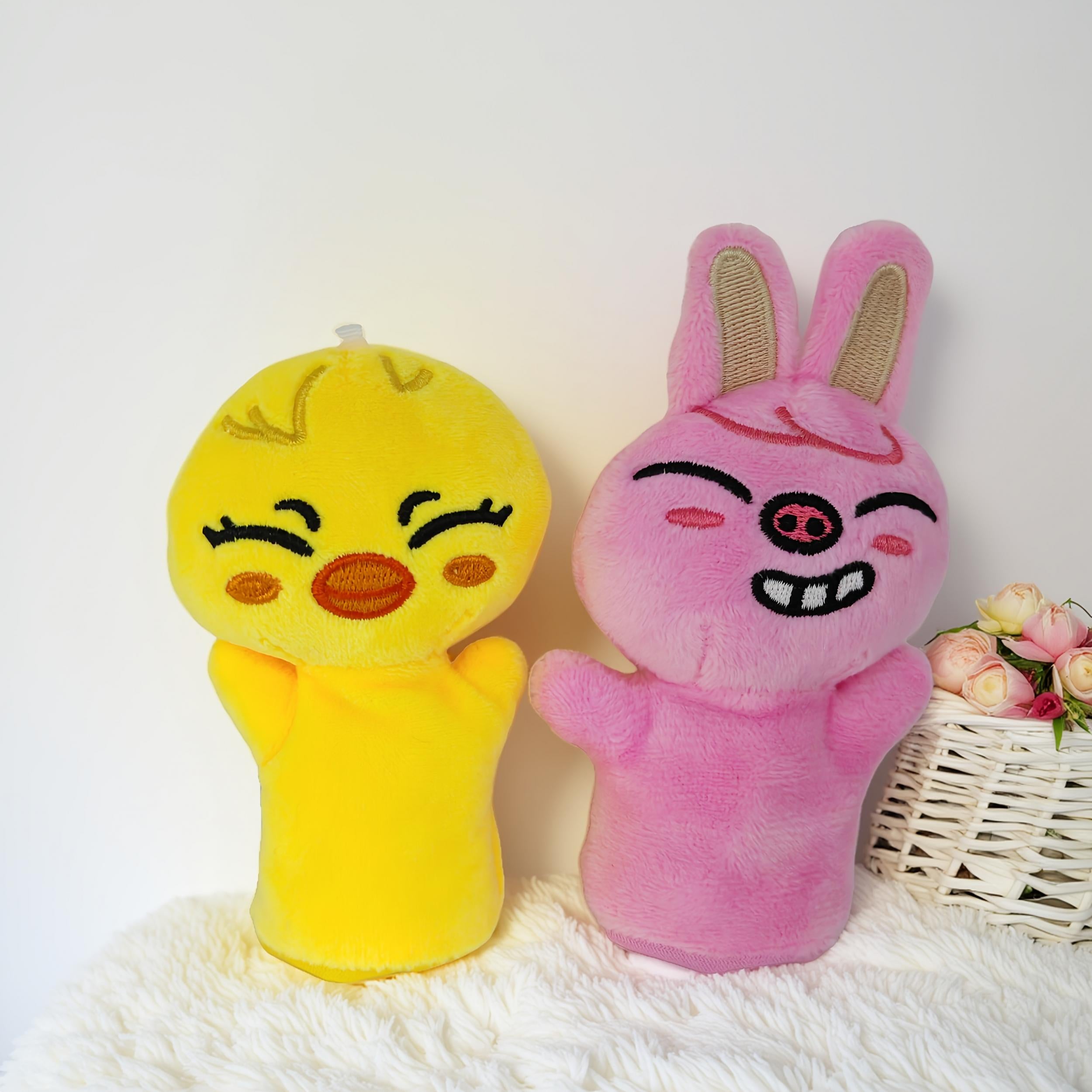 2 Pack Puppy Plush Toy Interactive Dolls Soft Polyester Pet Playful Decor