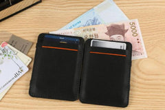 Vintage Leather Mini Wallet Bifold Card Holder