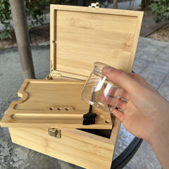 Large Stash Box Wooden Storage Box With Tray & Lock