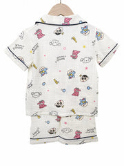 Kids Cartoon Graphic Loungewear 2pcs Set Short Sleeve Shirt & Shorts