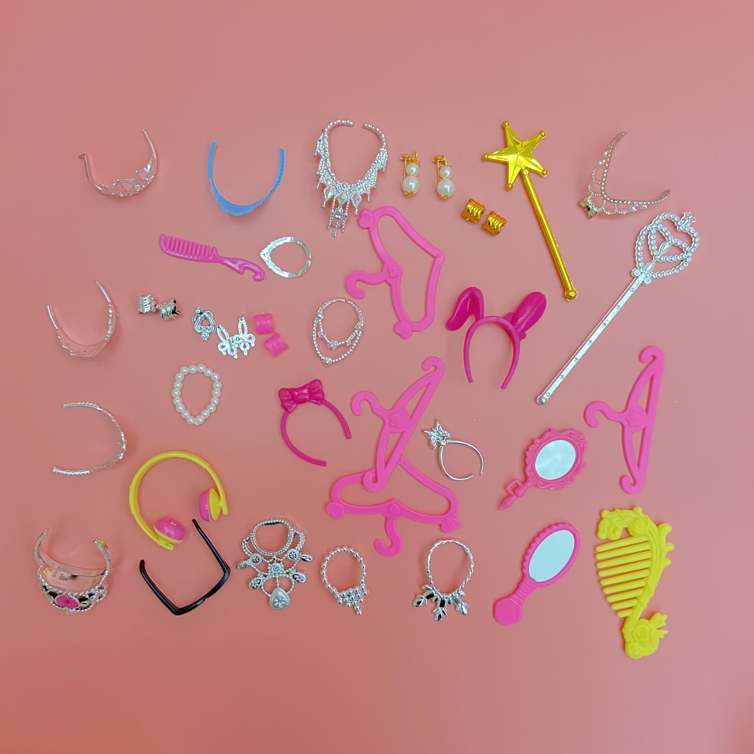 29 Pcs Doll Accessories Set - Glasses, Headphones, Necklaces, Scepter