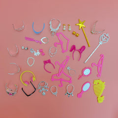 29 Pcs Doll Accessories Set - Glasses, Headphones, Necklaces, Scepter