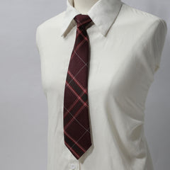 Red Striped Bow Tie Classic Neck Tie College Style Adjustable Bow Tie