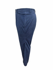  Corduroy Button Fly High Rise Loose Fit Trousers