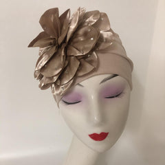 Rivet Decor Flower Turban Cap Head Wrap Lightweight Head Wrap Chemo Hats