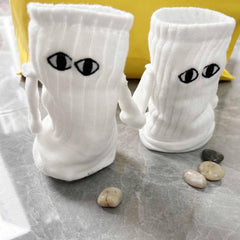 2Pcs Couple Funny Socks w/ Magnetic Dolls