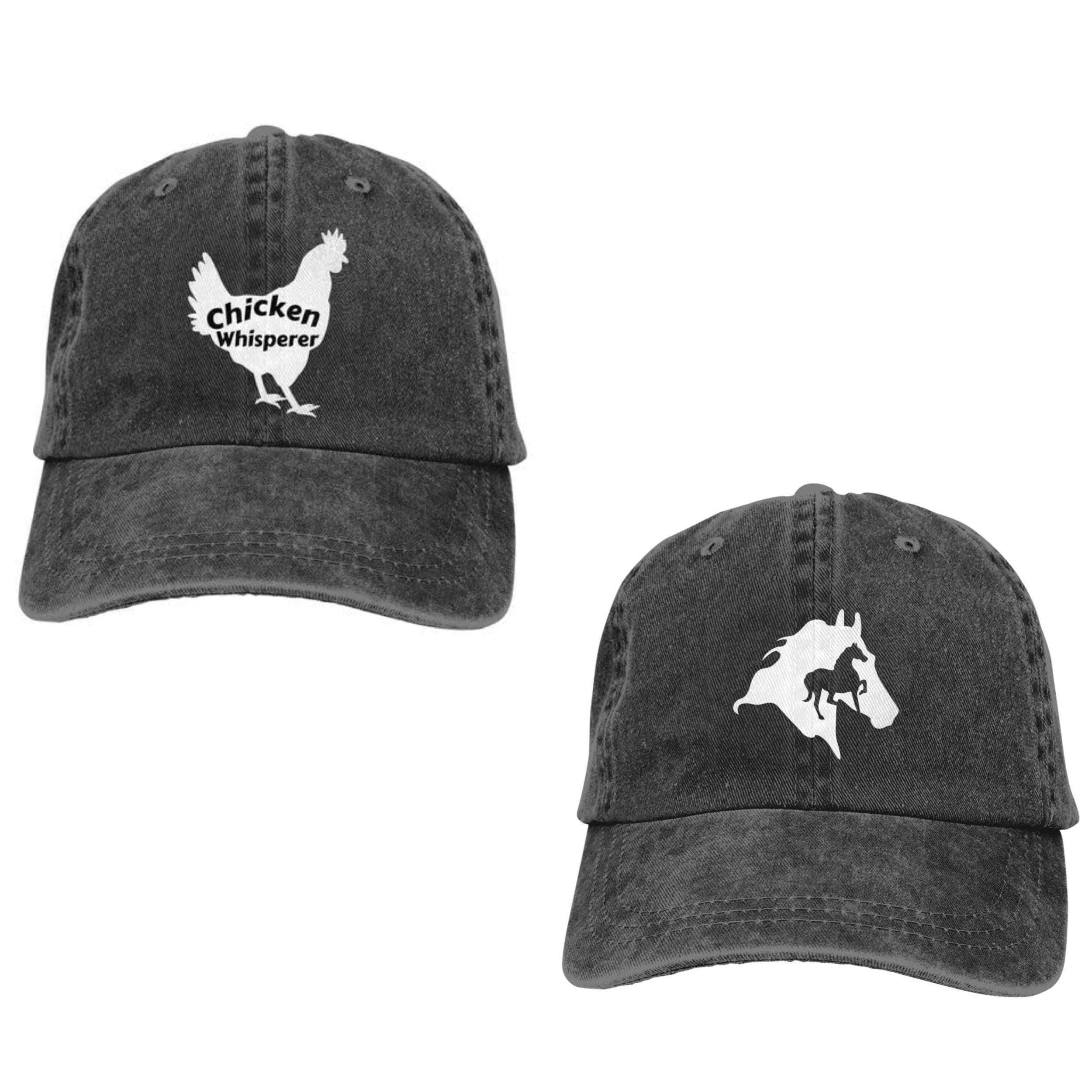 Men Vintage Adjustable Funny Chicken Whisperer Horse Cowboy Hat