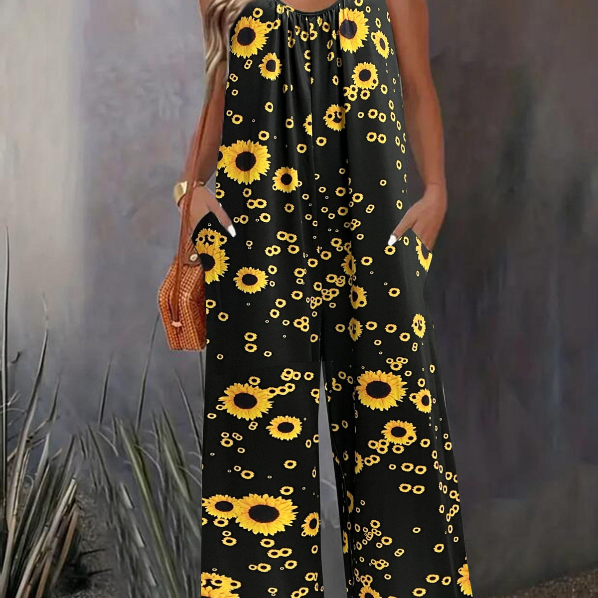 Sunflower Cami Jumpsuit