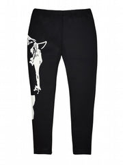  Horse Print High Stretch Slim Fit Leggings