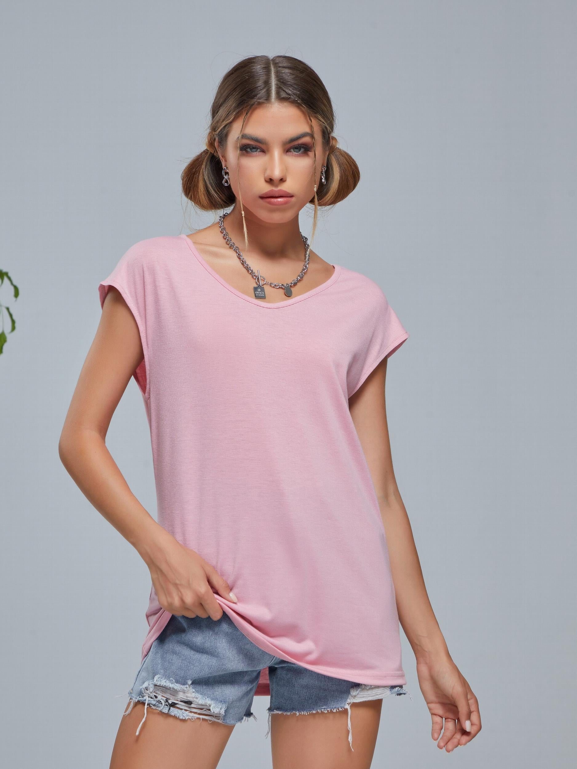 Summer Women Solid Tank Top Casual Sleeveless Shirts