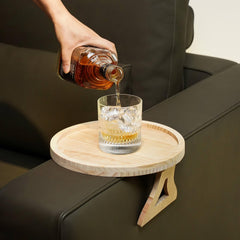 Pine Wooden Arm Table Clip On Tray Sofa Table Wide Couches Couch Arm Tray Table