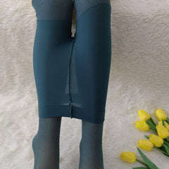 3 Pack Opaque Elastic Tights High Waist Slim Footed Pantyhose