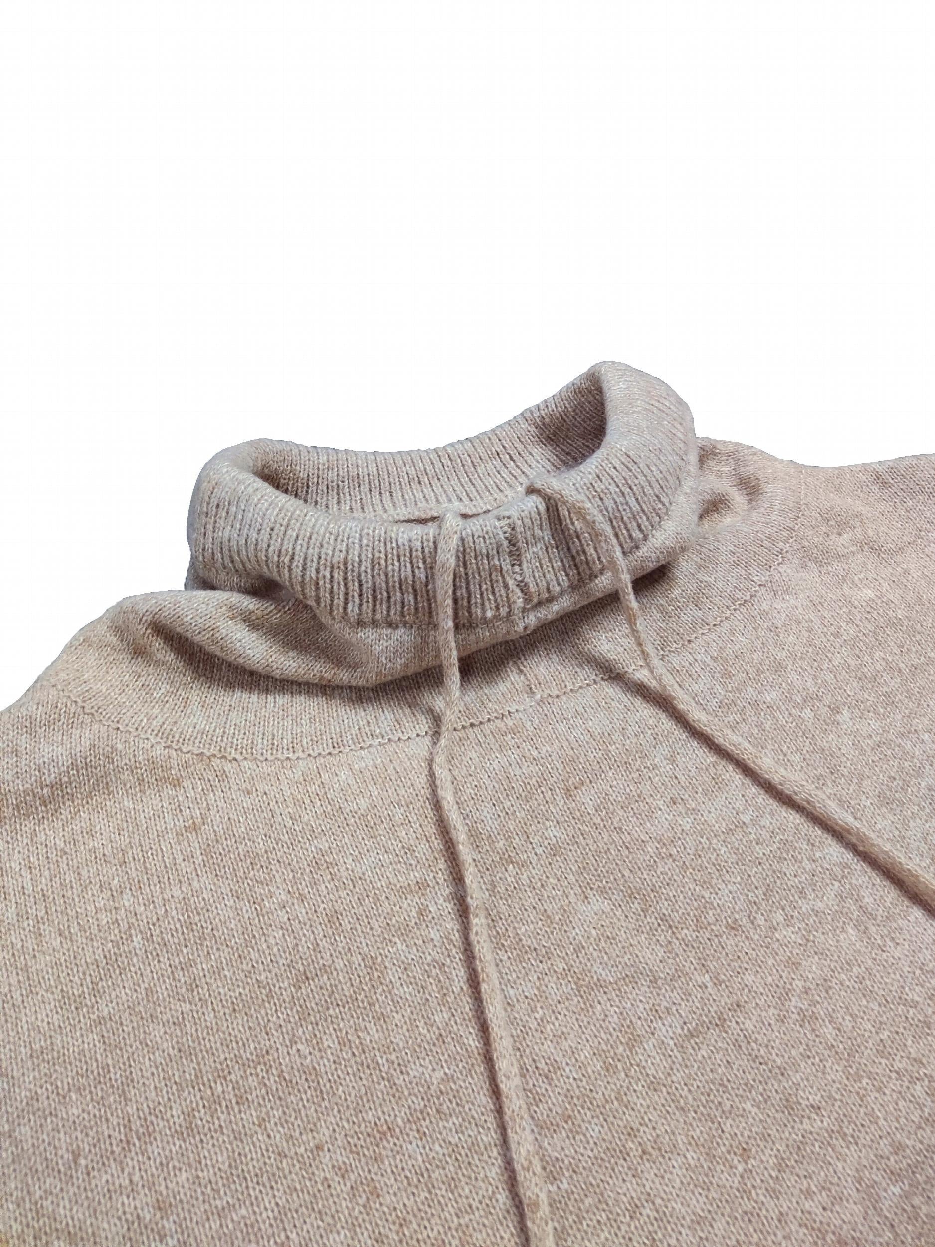  Solid Cowl Neck Jumper with Pockets