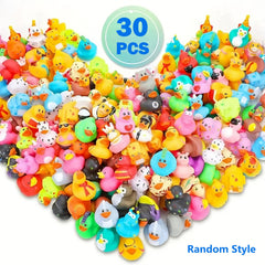 Colorful Rubber Ducks Toys for Kids - Bath, Birthday, Baby Showers