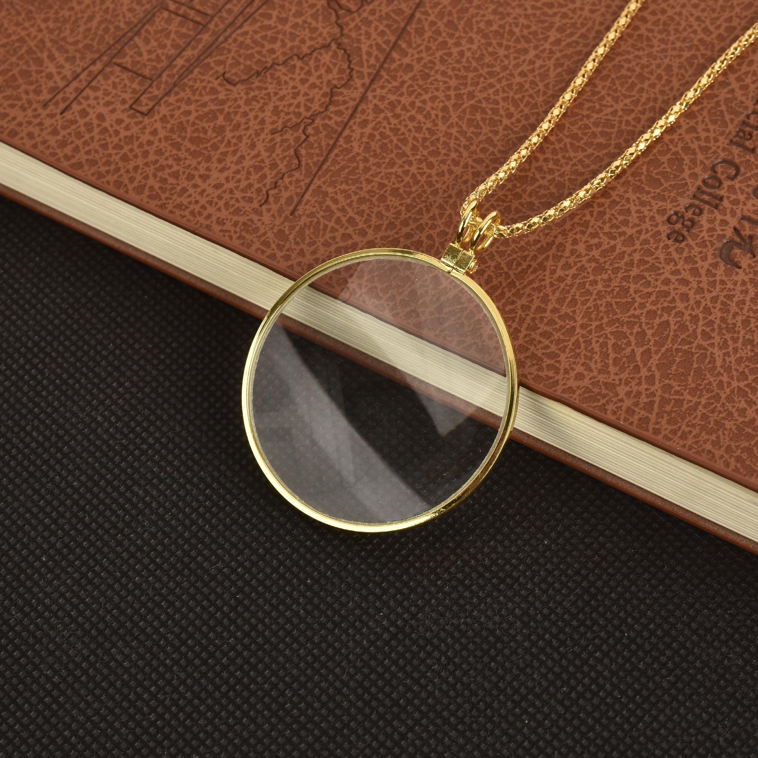 Portable Necklace Magnifying Glass for Reading Crafting Jewelry Making