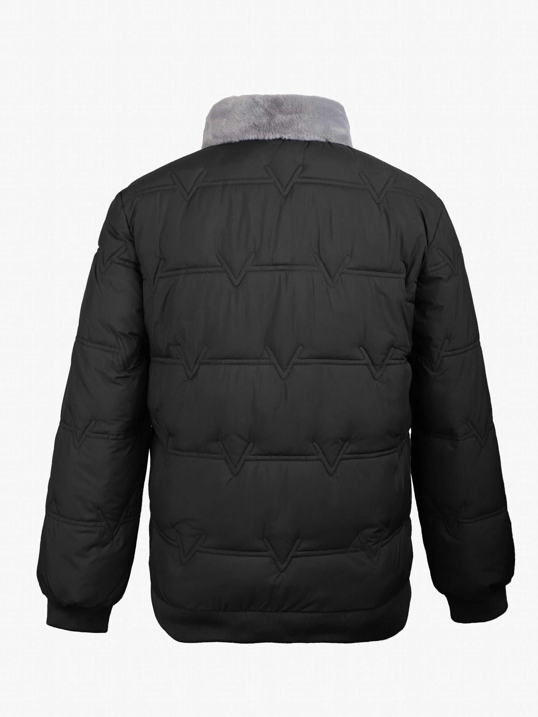 Men's Warm Zipper Pocket Jacket with Fur Collar