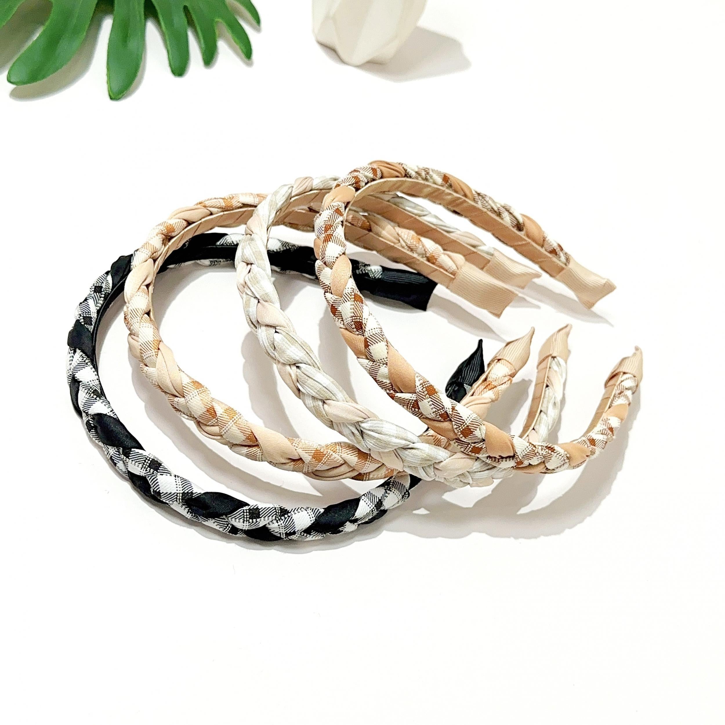 4pcs Twist Braided Headband Hair Hoop Hair Accessories for Women Girls