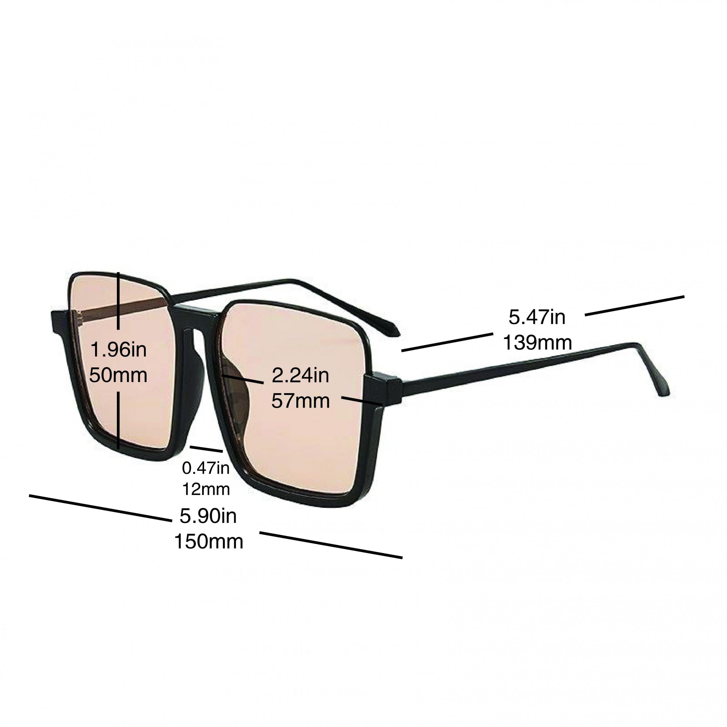 Large Square Sunglasses for Women Men Casual Jelly Gradient Glasses