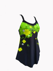  Floral Print Cut Out Swimsuit Set