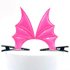2pcs Bat Wings Hair Clip Cyberpunk Barrette Cosplay Party Halloween Horror Devil