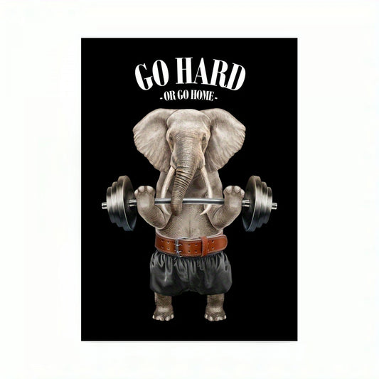 Animal Weightlifting Canvas Inspirational Wall Art for Fitness Room