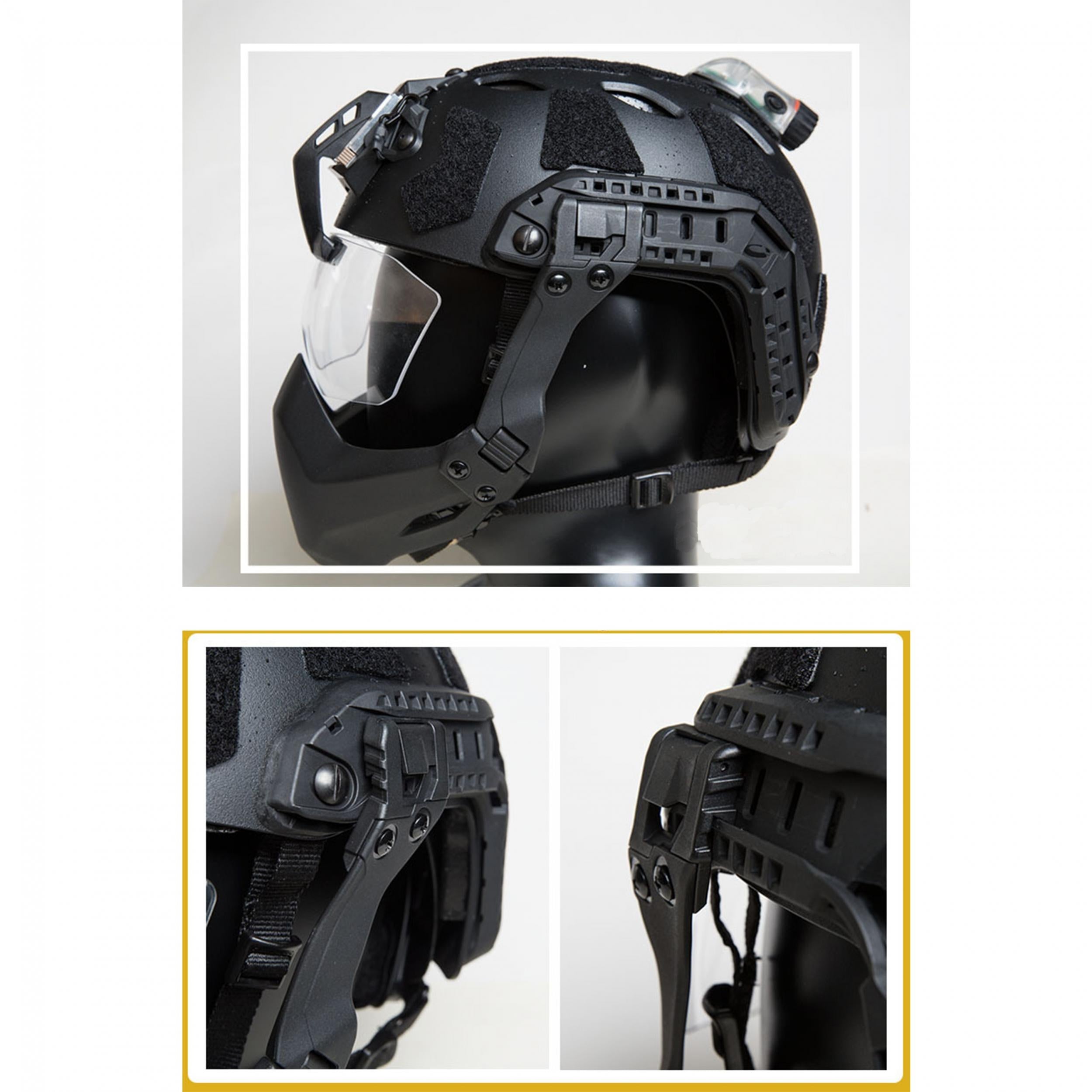 Universal Helmet Rail Half Seal Protective Mask