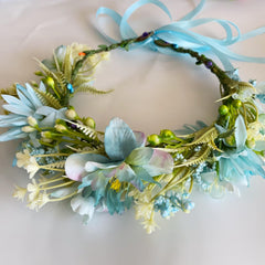 Floral Bridal Headband Artificial Flower Crown for Wedding Princess